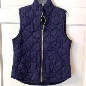 G Lifestyle Vest Womens Golf Lightly Padded Navy Blue Small Zip Front Pockets